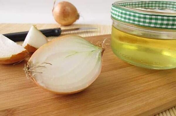 Onion infusion for removing worms, used for one week